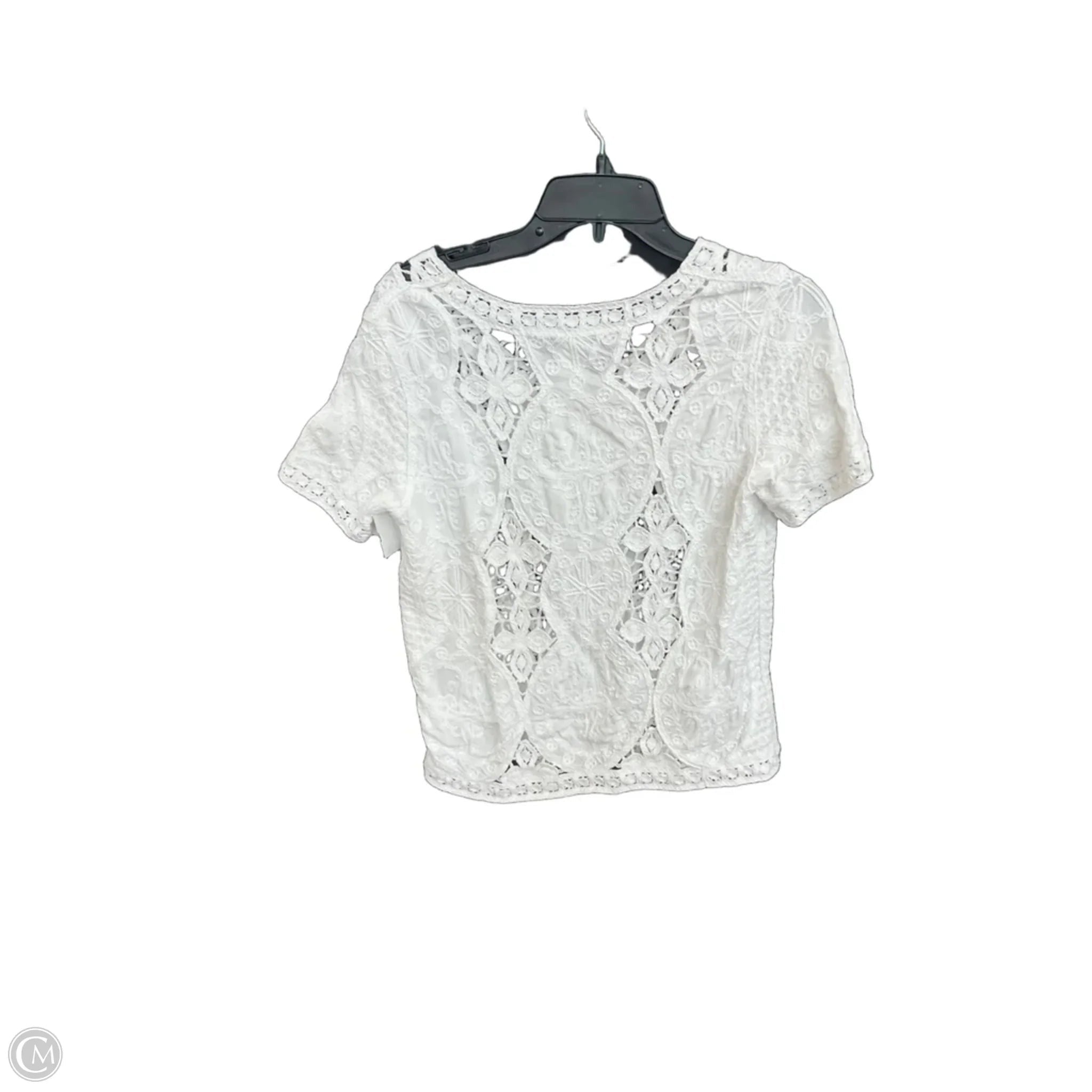 Top Short Sleeve By Chicos In White, Size: S