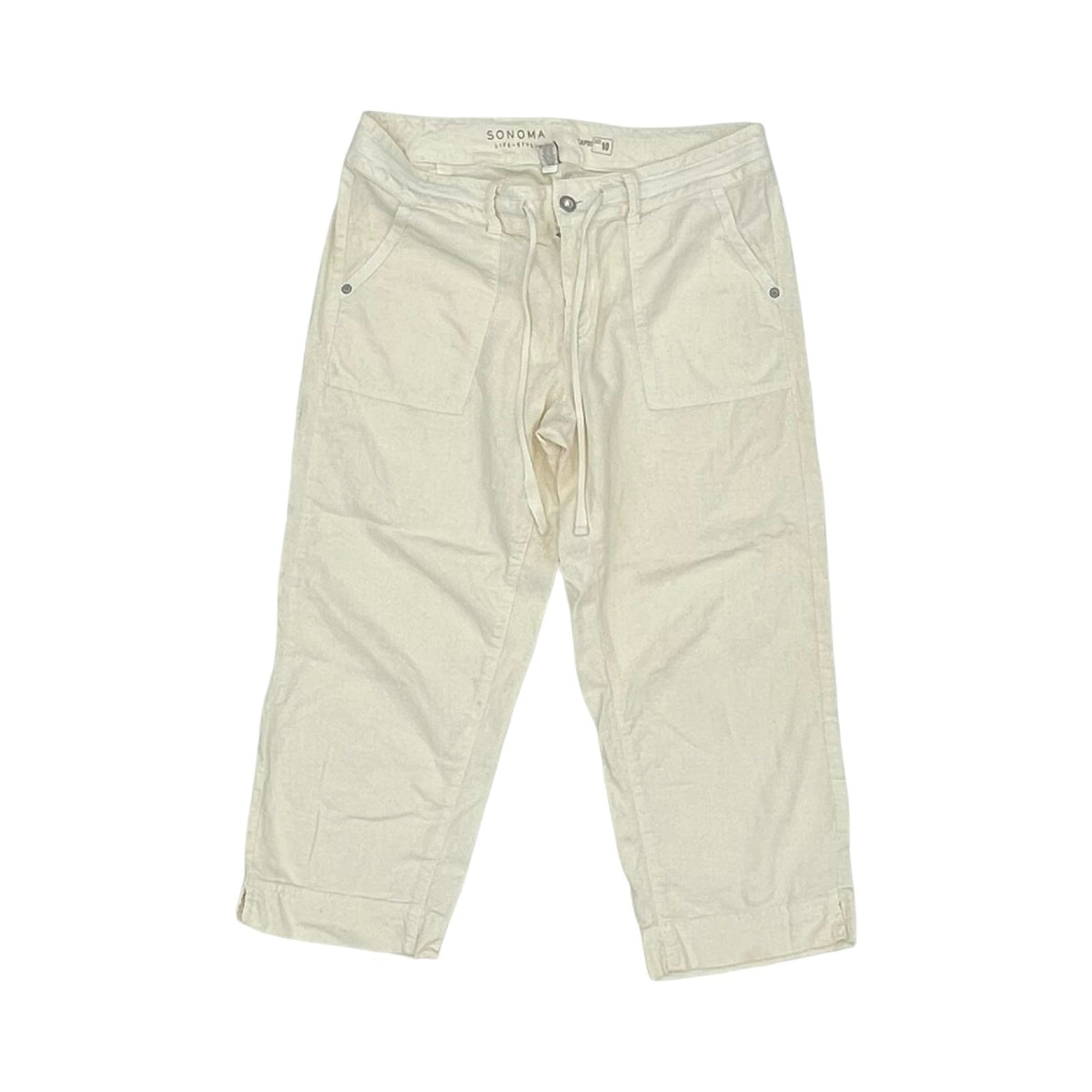 Pants Cropped By Sonoma In Cream, Size:10