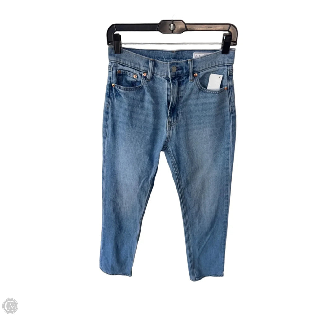 Jeans Straight By Gap In Blue Denim, Size: 4