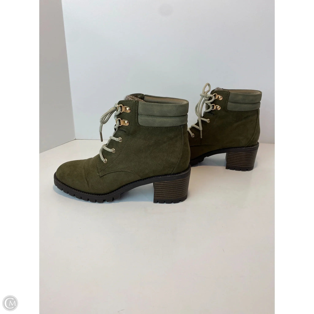 Boots Ankle Heels By Maurices In Green, Size: 8