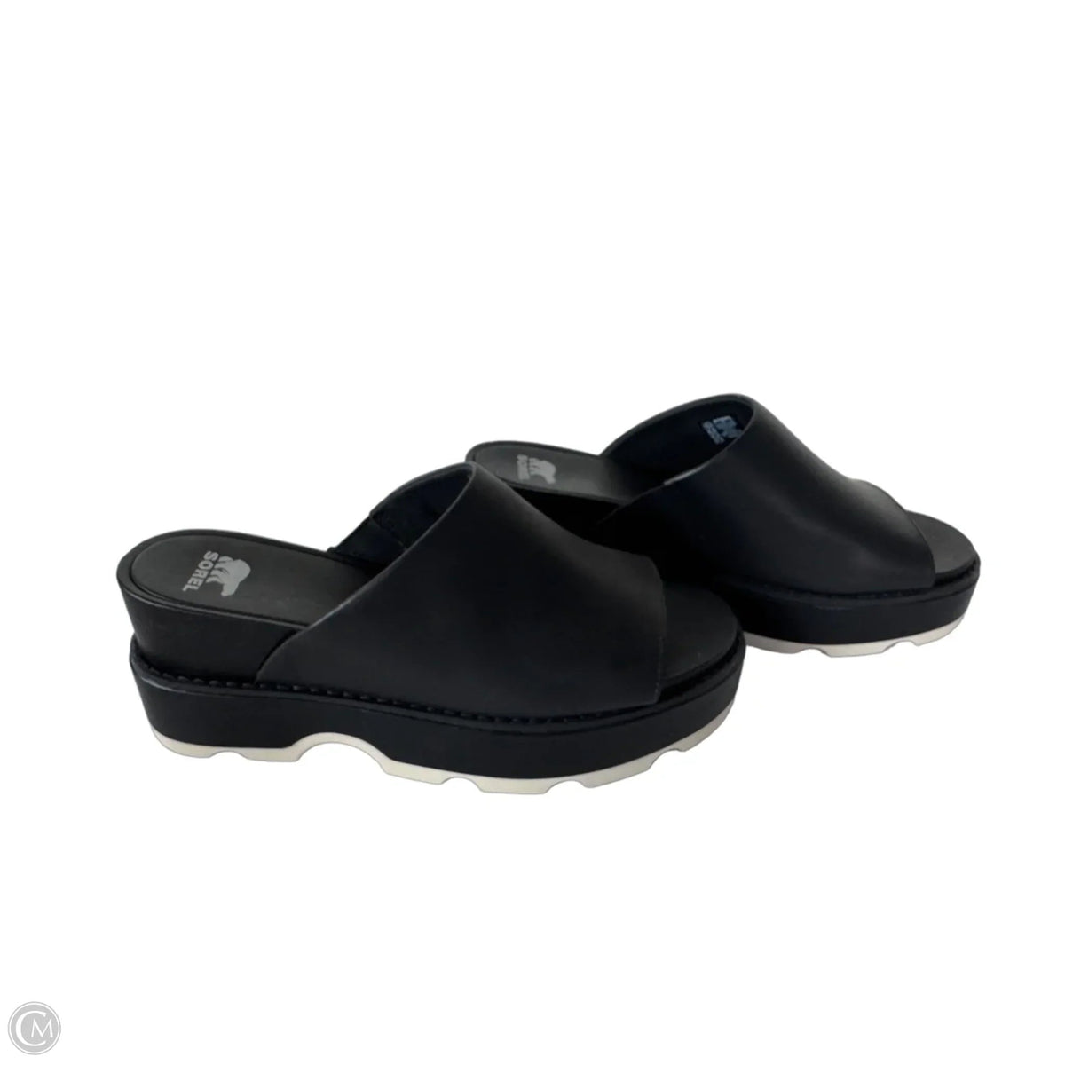 Sandals Heels Wedge By Sorel In Black, Size: 10.5