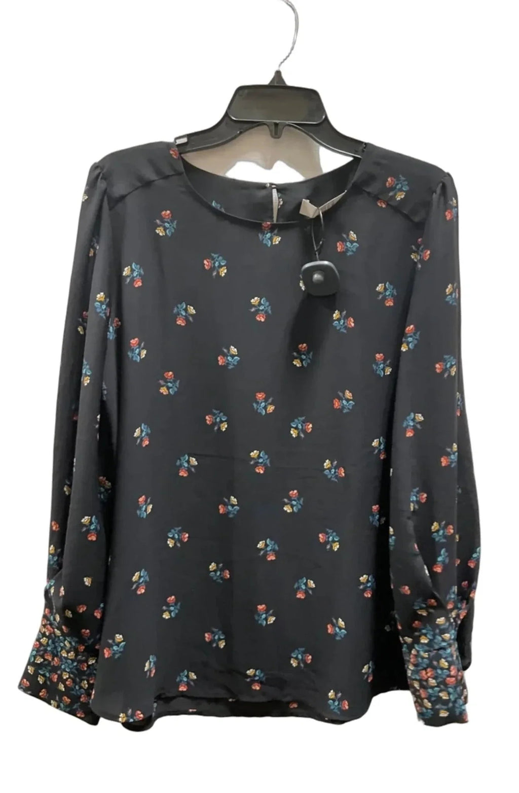 Top Long Sleeve By Loft In Black, Size: L