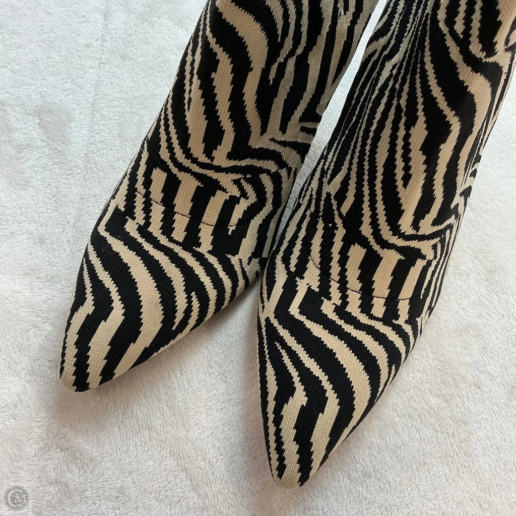 Boots Ankle Heels By Mia In Zebra Print, Size: 10