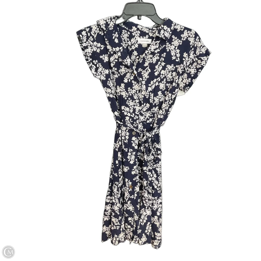 Dress Casual Short By Calvin Klein In Blue, Size: 2