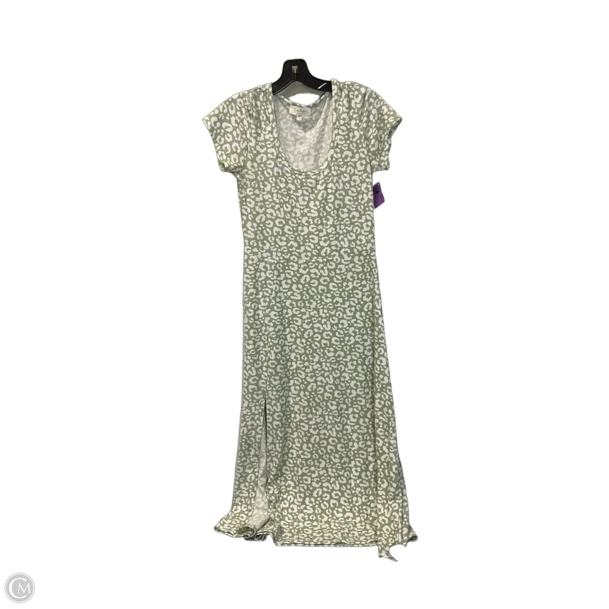 Dress Casual Maxi By Jessica Simpson In Green & White, Size: L