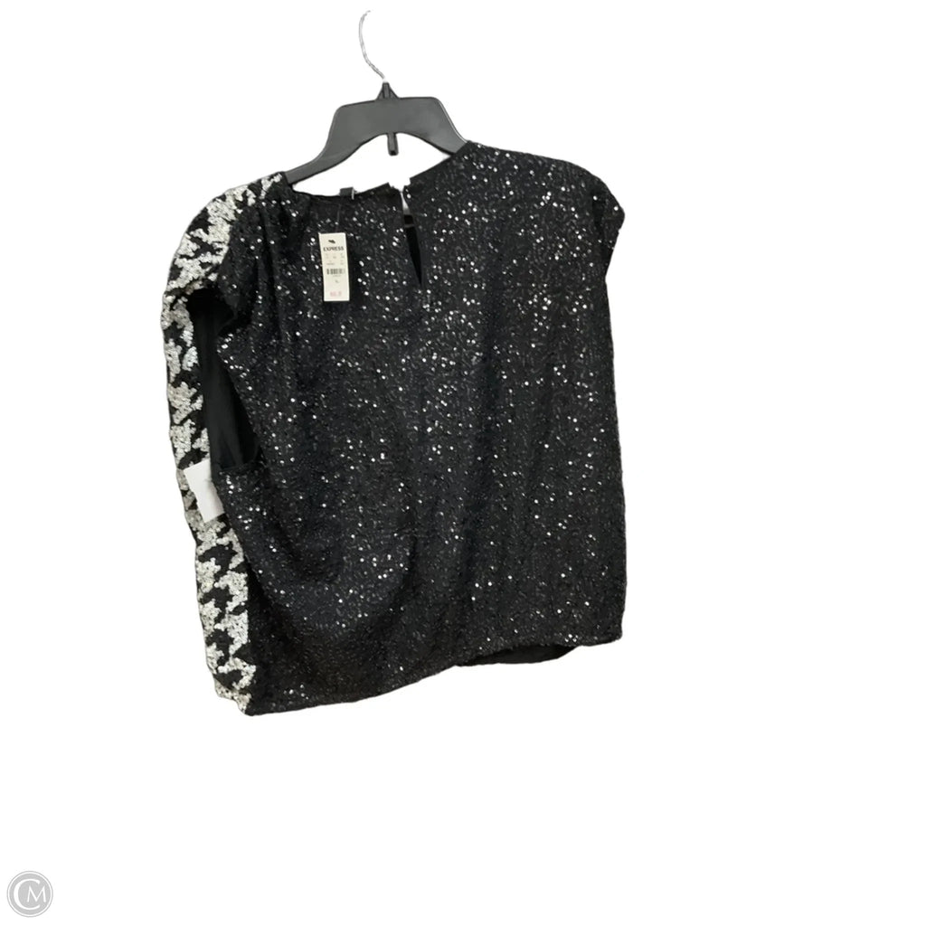 Top Sleeveless By Express In Black & White, Size: Xl