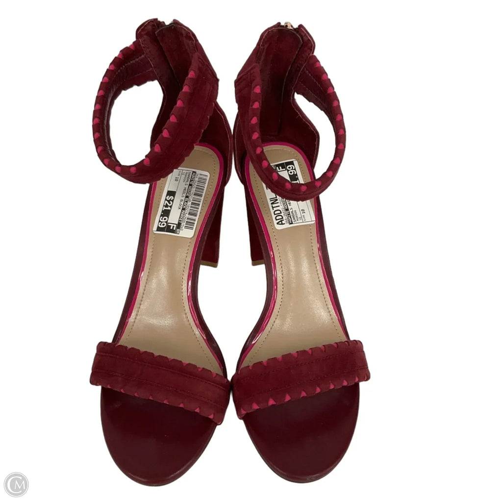 Sandals Heels Block By White House Black Market In Maroon, Size: 10