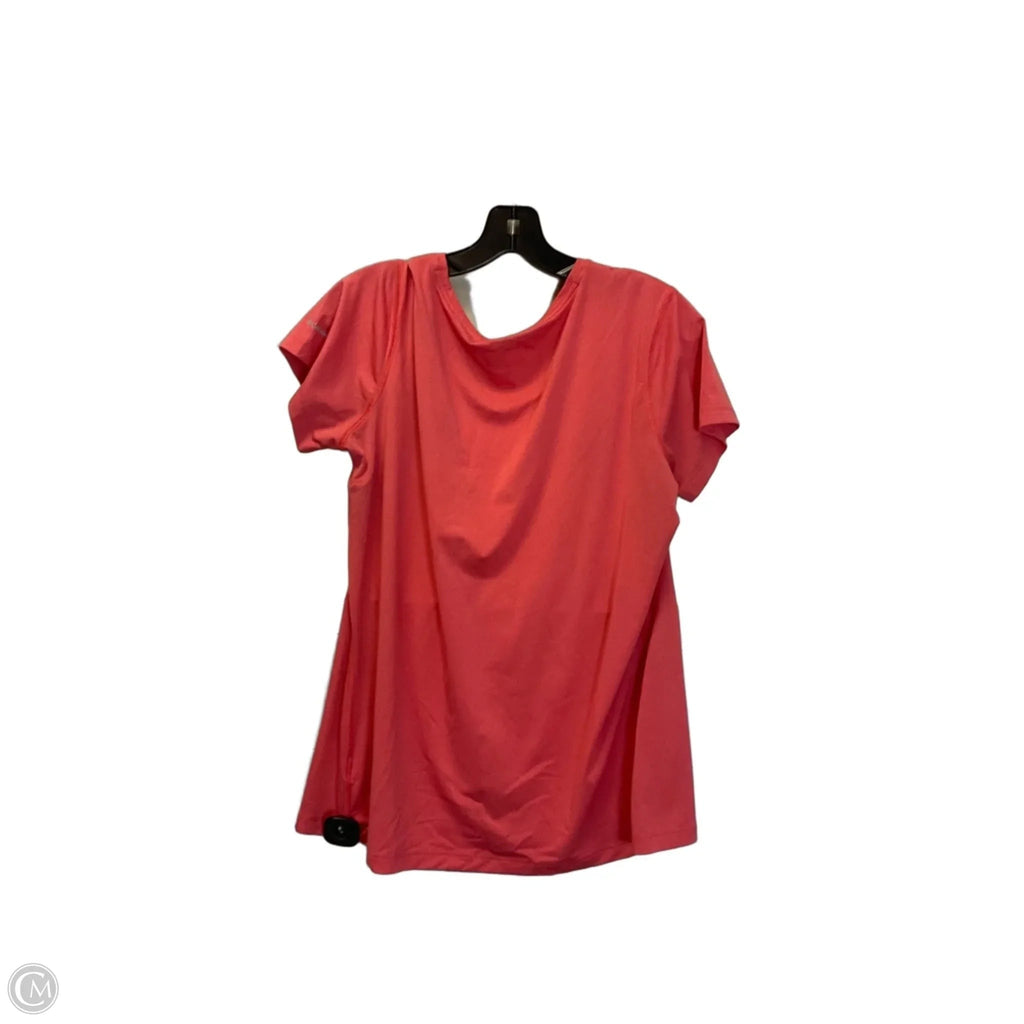Athletic Top Short Sleeve By Columbia In Pink, Size: Xl