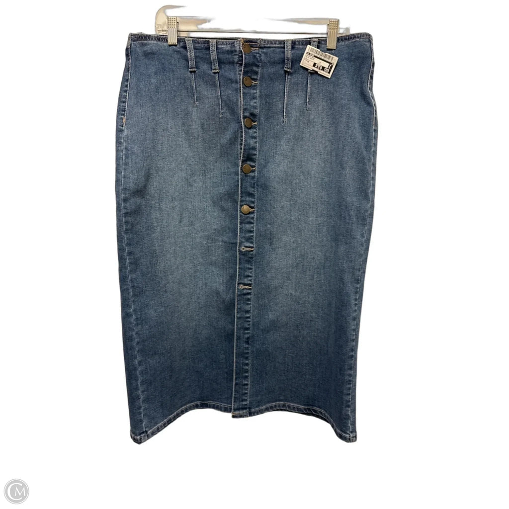 Skirt Maxi By D Jeans In Blue Denim, Size: 16