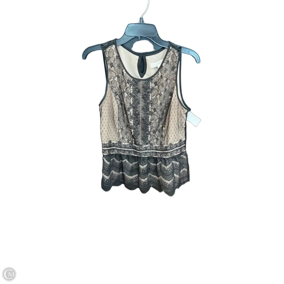 Top Sleeveless By Loft In Black, Size: M