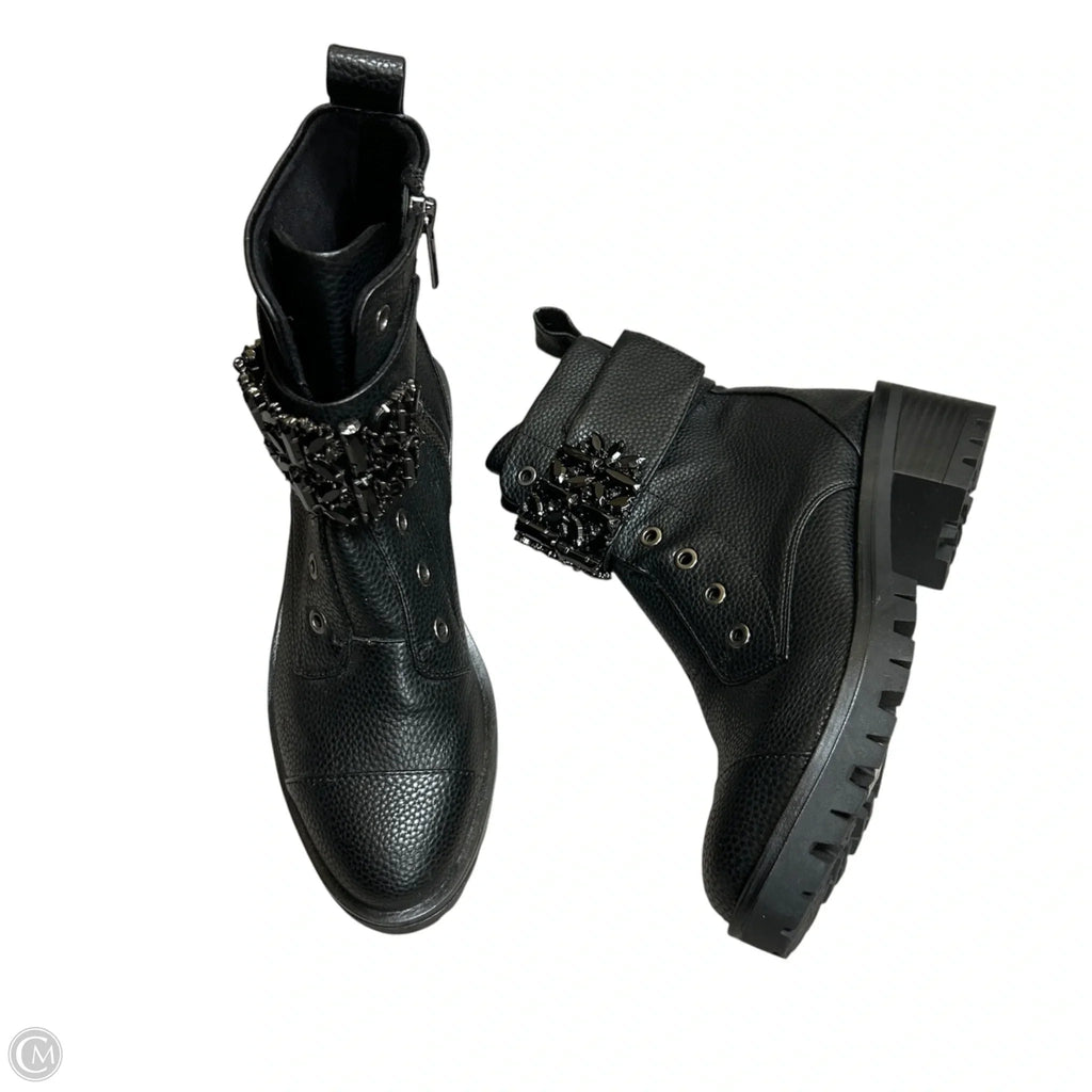 Boots Designer By Karl Lagerfeld In Black, Size: 5.5