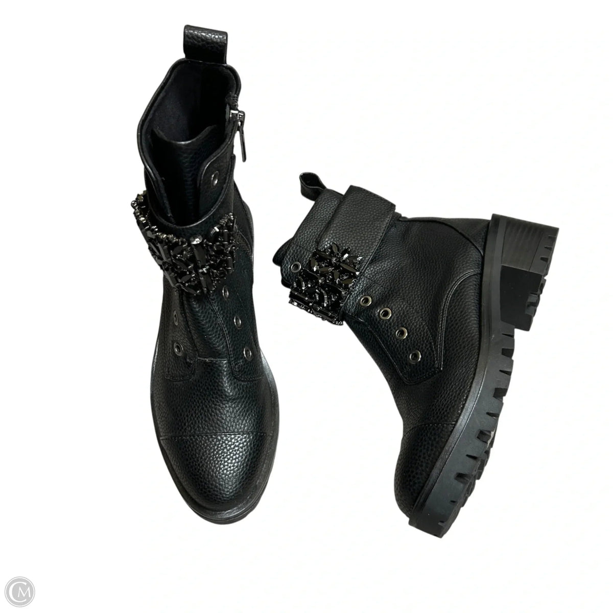 Boots Designer By Karl Lagerfeld In Black, Size: 5.5