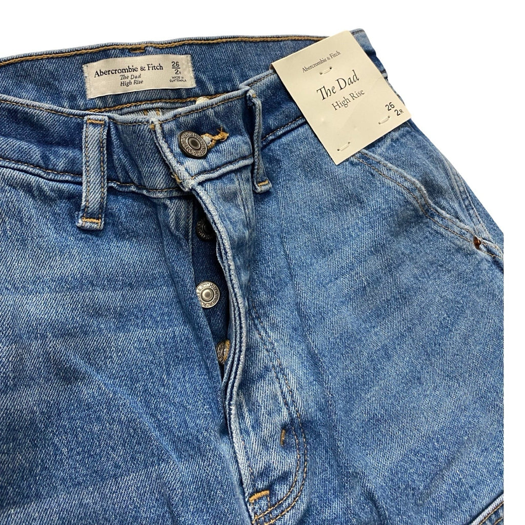 Jeans Straight By Abercrombie And Fitch In Blue Denim, Size:2