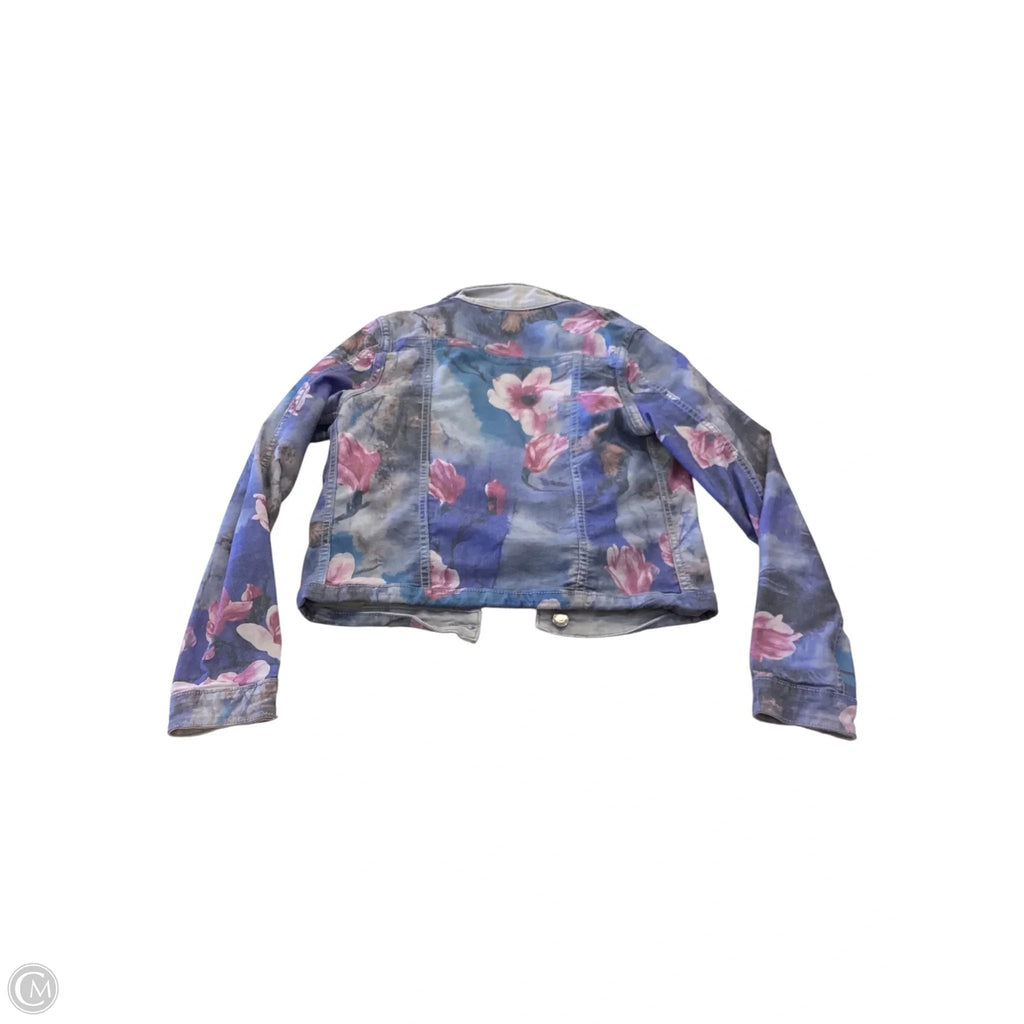 Jacket Denim By Clothes Mentor In Floral Print, Size: S