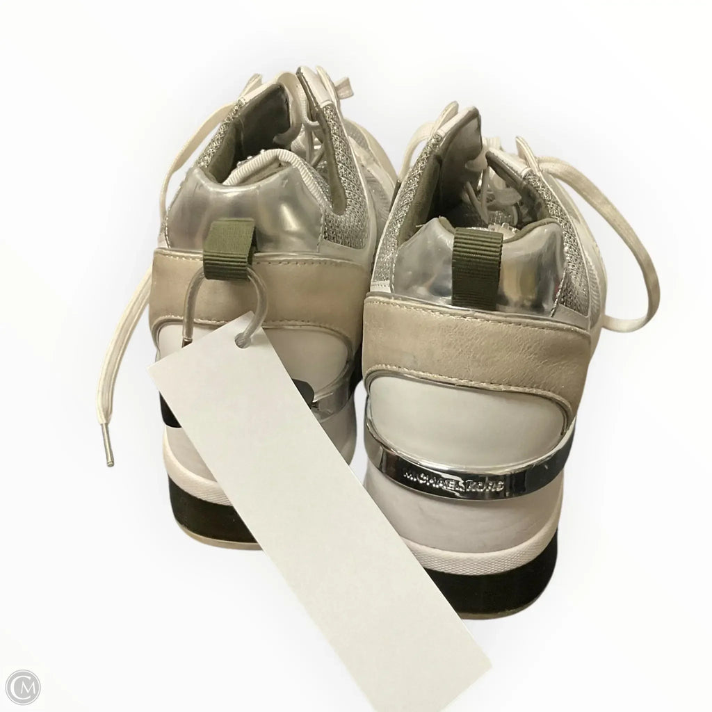 Shoes Sneakers By Michael By Michael Kors In Silver, Size: 8
