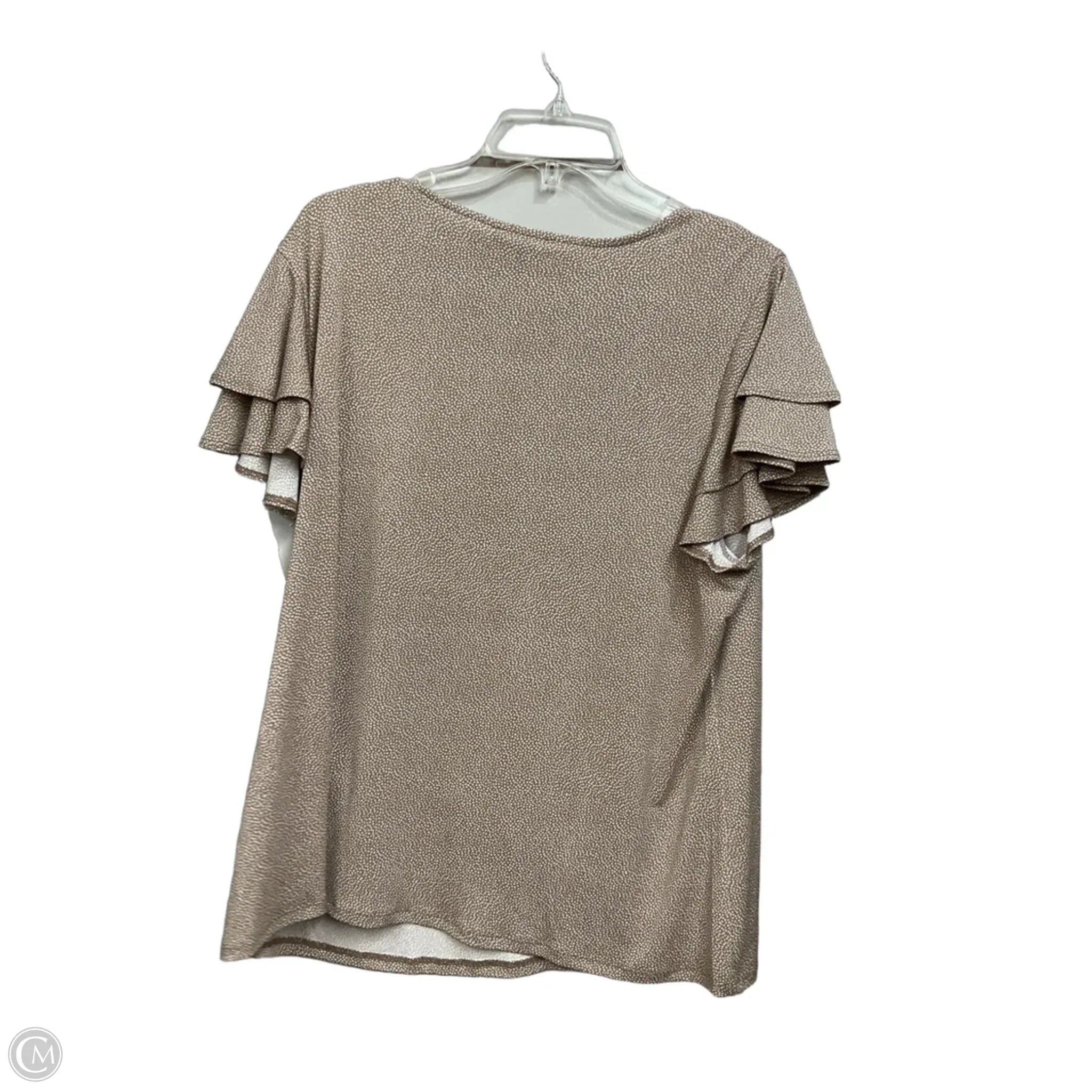 Top Short Sleeve By Adrianna Papell In Polkadot Pattern, Size: 1x