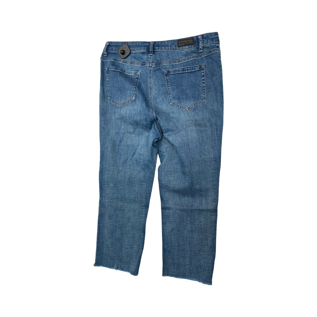 Jeans Straight By Kenneth Cole In Blue Denim, Size:12