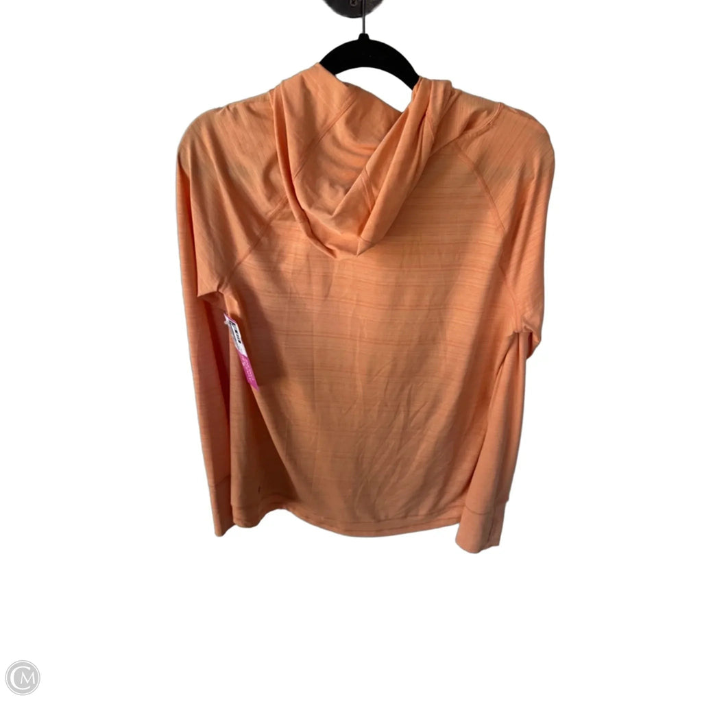 Athletic Top Long Sleeve Hoodie By Athleta In Orange, Size: M