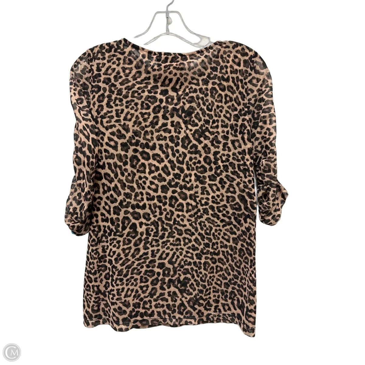 Top Short Sleeve Designer By Johnny Was In Animal Print, Size: M