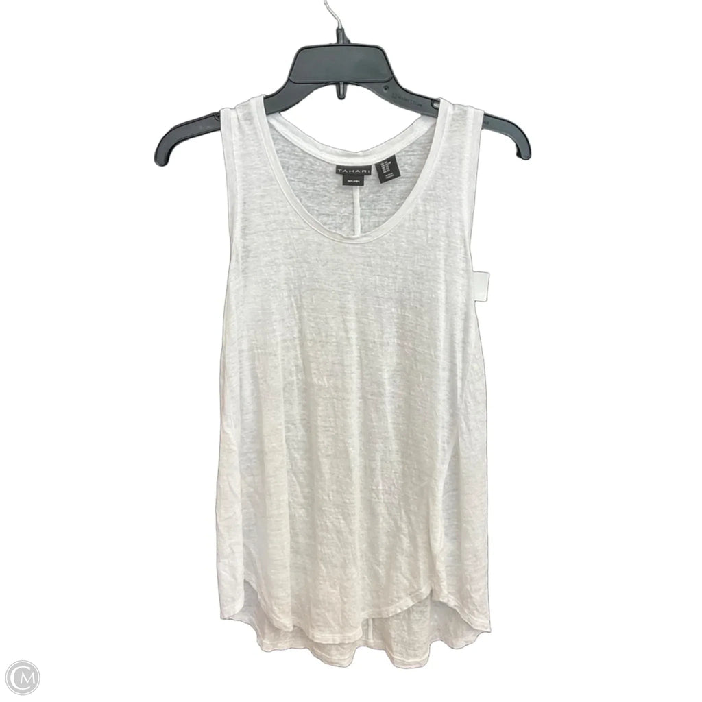 Top Sleeveless By Tahari In White, Size: Xs