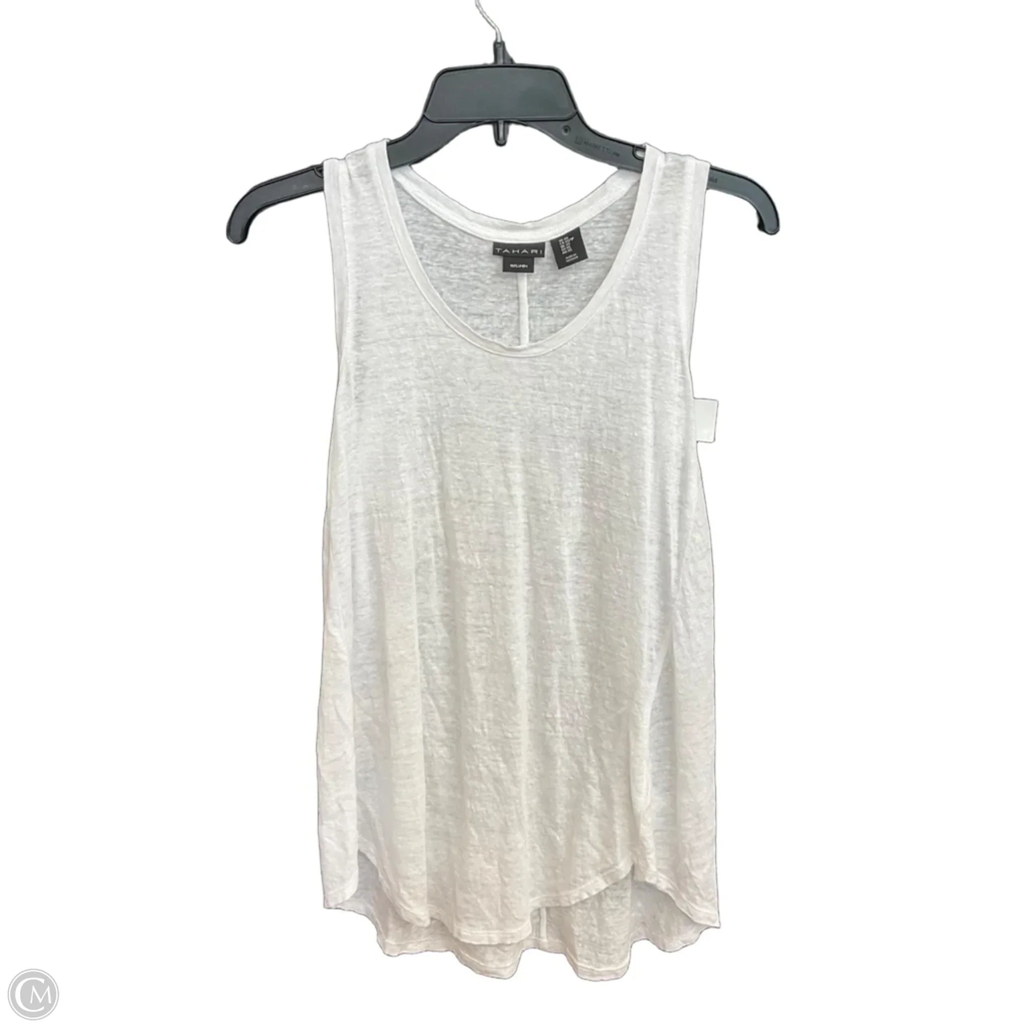 Top Sleeveless By Tahari In White, Size: Xs