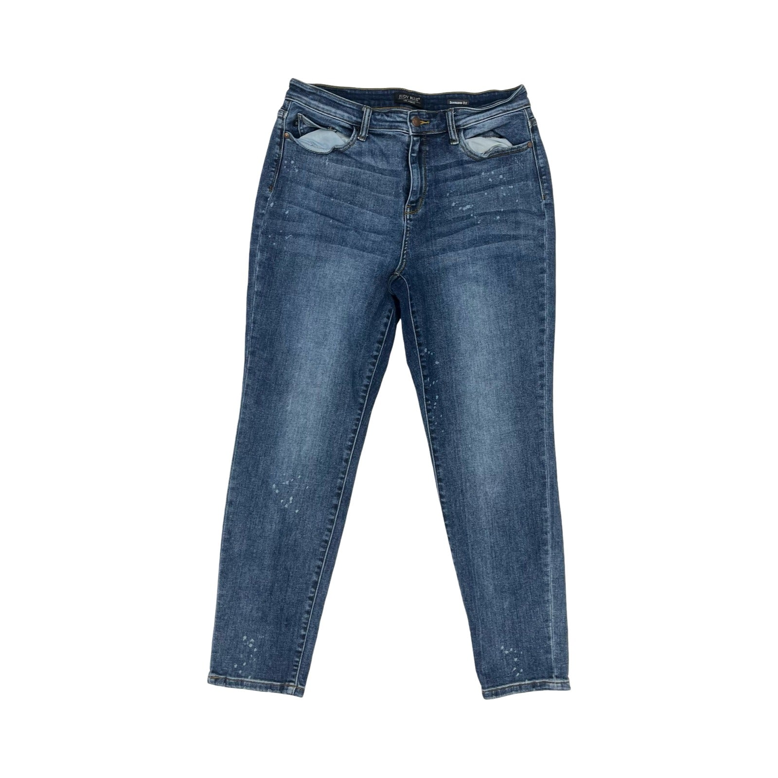 Jeans Straight By Judy Blue In Blue Denim, Size:12