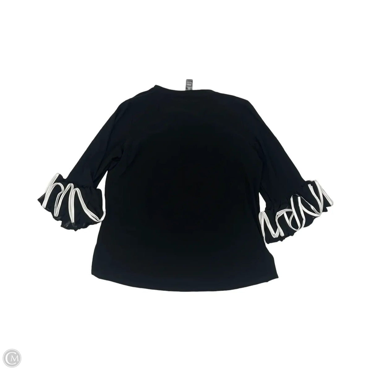 Blouse Long Sleeve By Ali Miles In Black, Size: Xl