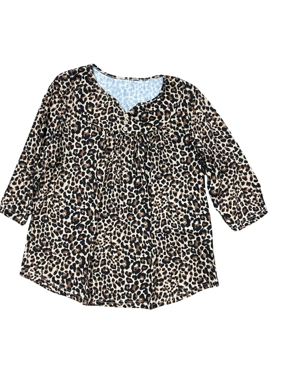 Top 3/4 Sleeve By Clothes Mentor In Animal Print, Size:L