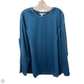 Athletic Top Long Sleeve Crewneck By Chicos In Blue, Size: 1x