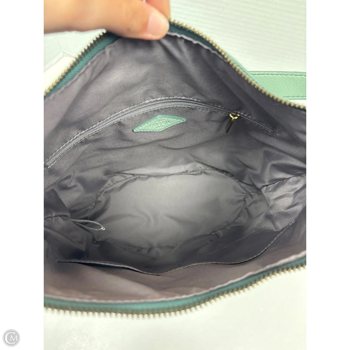 Handbag Leather By Fossil, Size: Large