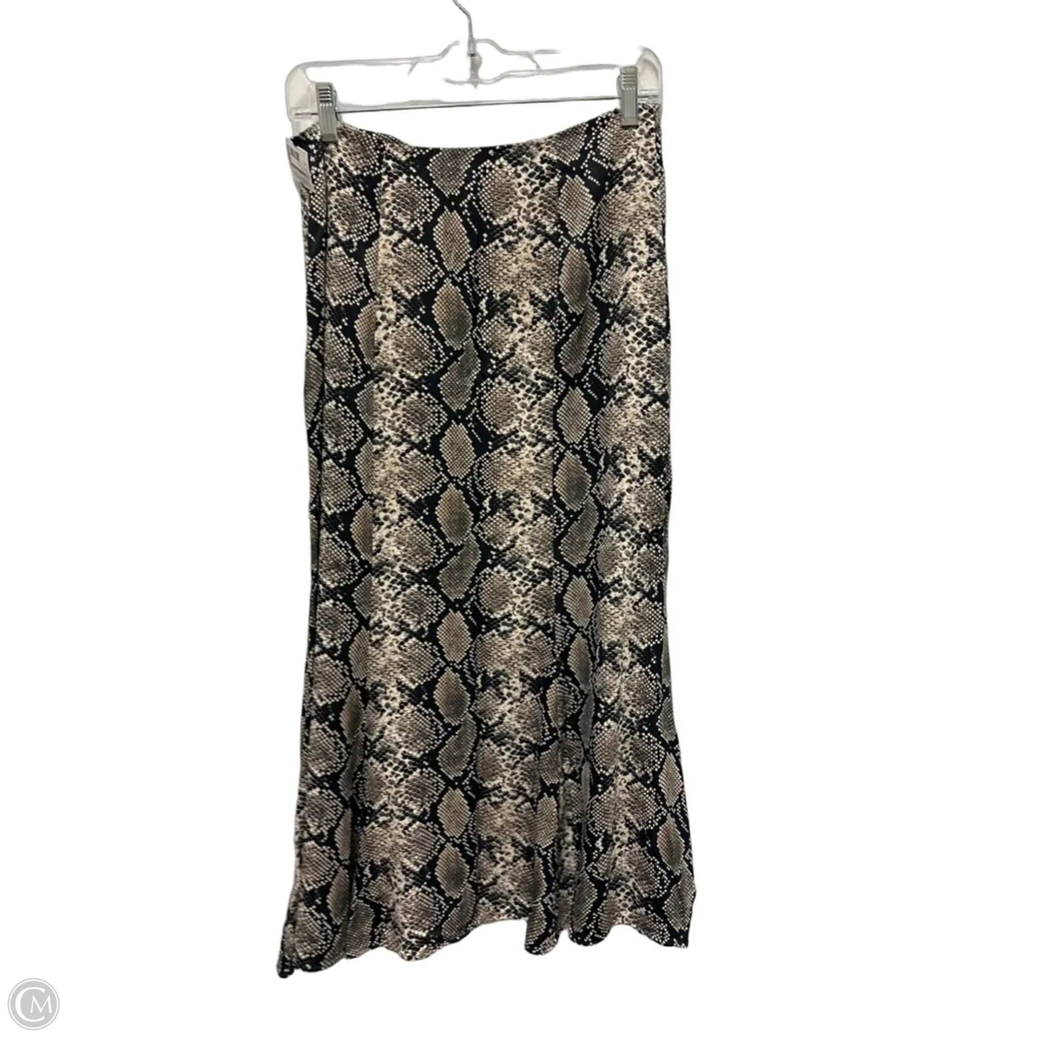 Skirt Midi By Zara In Snakeskin Print, Size: 8