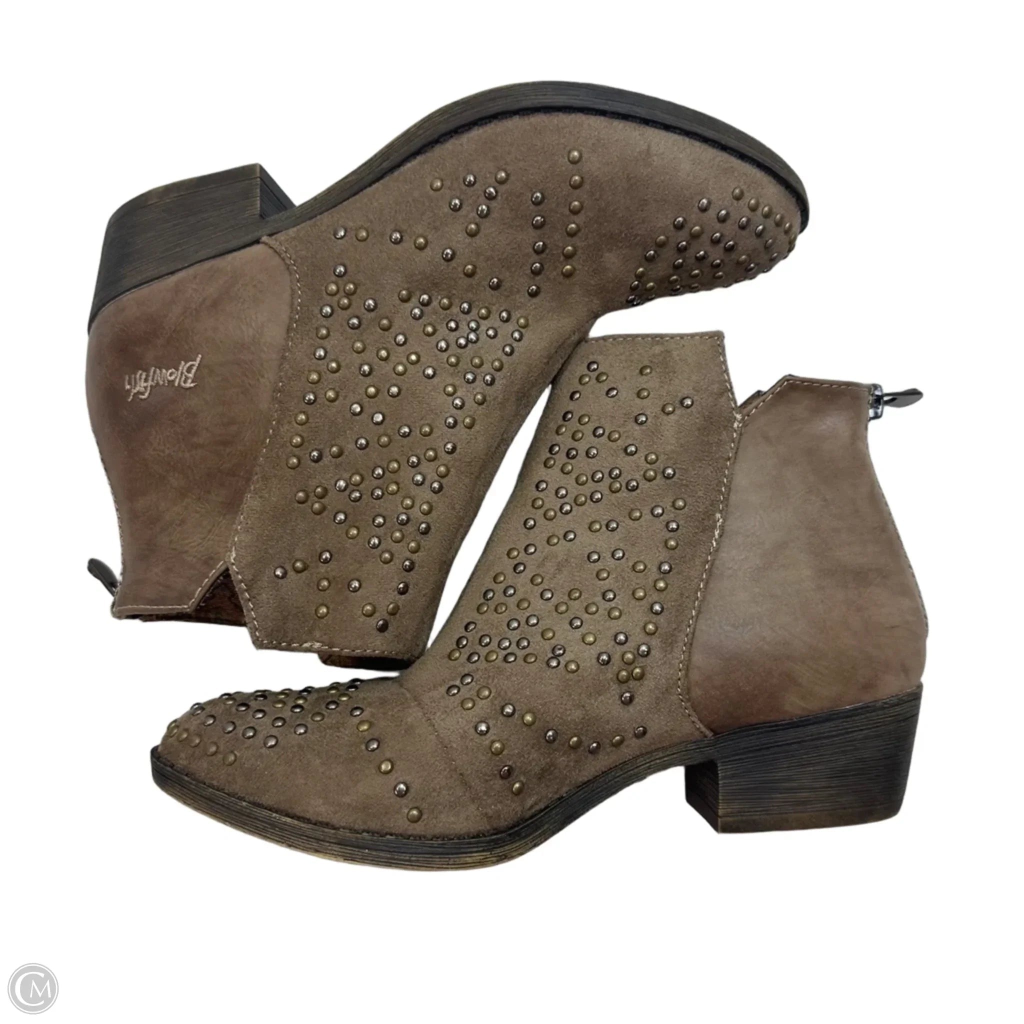 Boots Ankle Heels By Blowfish In Brown, Size: 7.5