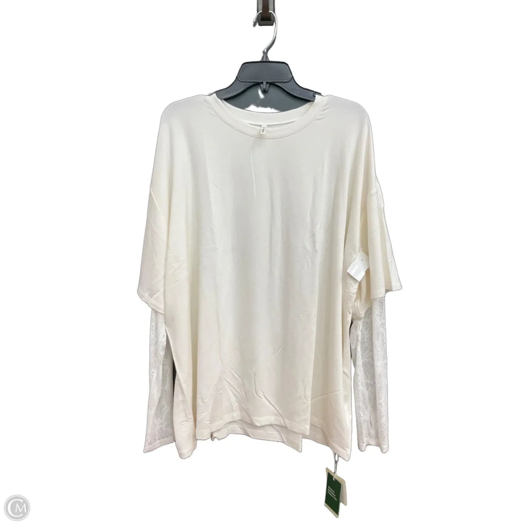 Top Long Sleeve By Halara In White, Size: Xl