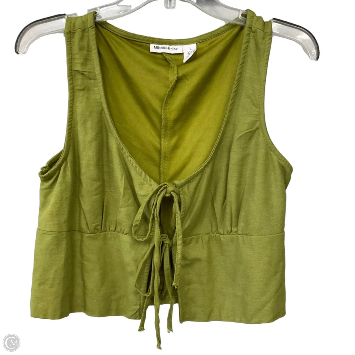 Top Sleeveless By Clothes Mentor In Green, Size: L