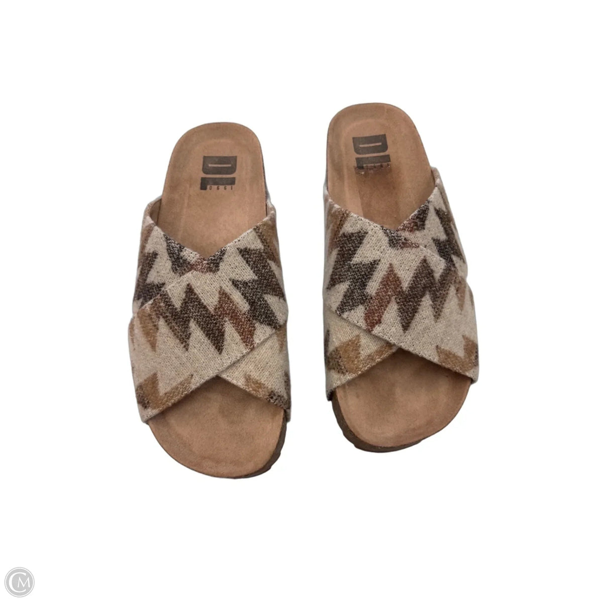 Sandals Flats By Clothes Mentor In Brown & Tan, Size: 9
