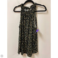 Top Sleeveless By Adrianna Papell In Black & Yellow, Size: L