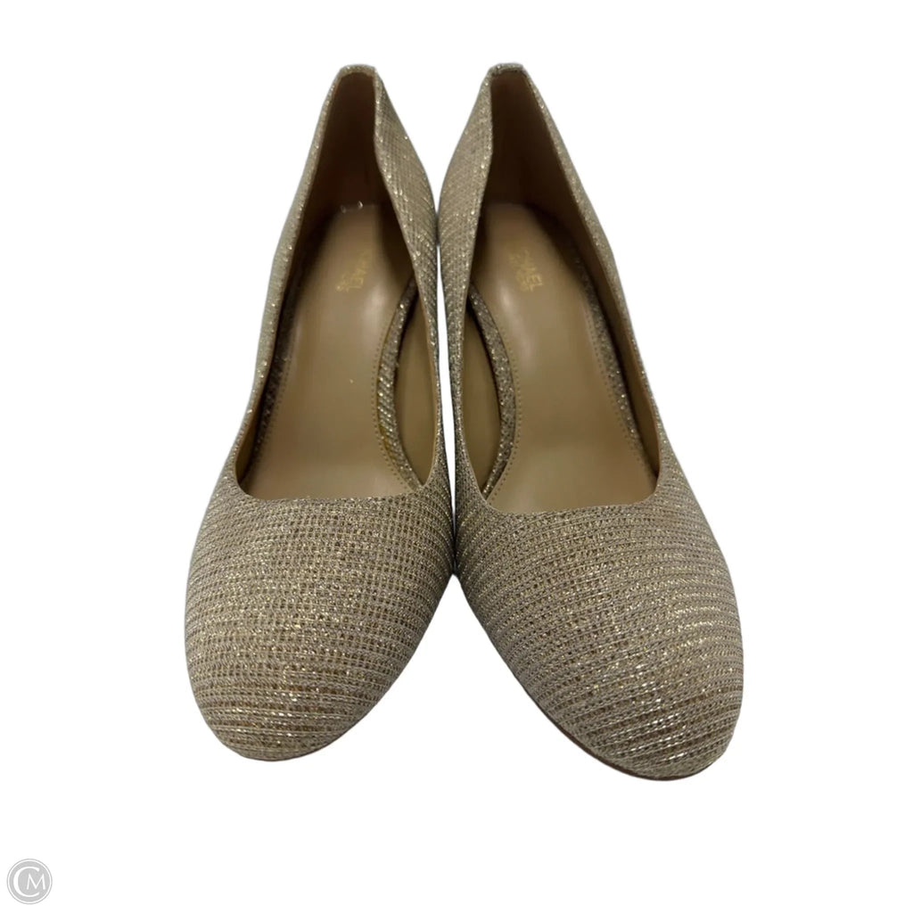 Shoes Heels Stiletto By Michael Kors In Gold, Size: 8