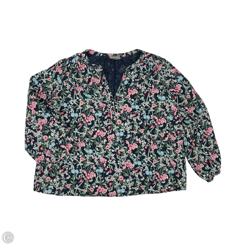 Blouse Long Sleeve By Style And Co Collection Women In Floral Print, Size: 2x