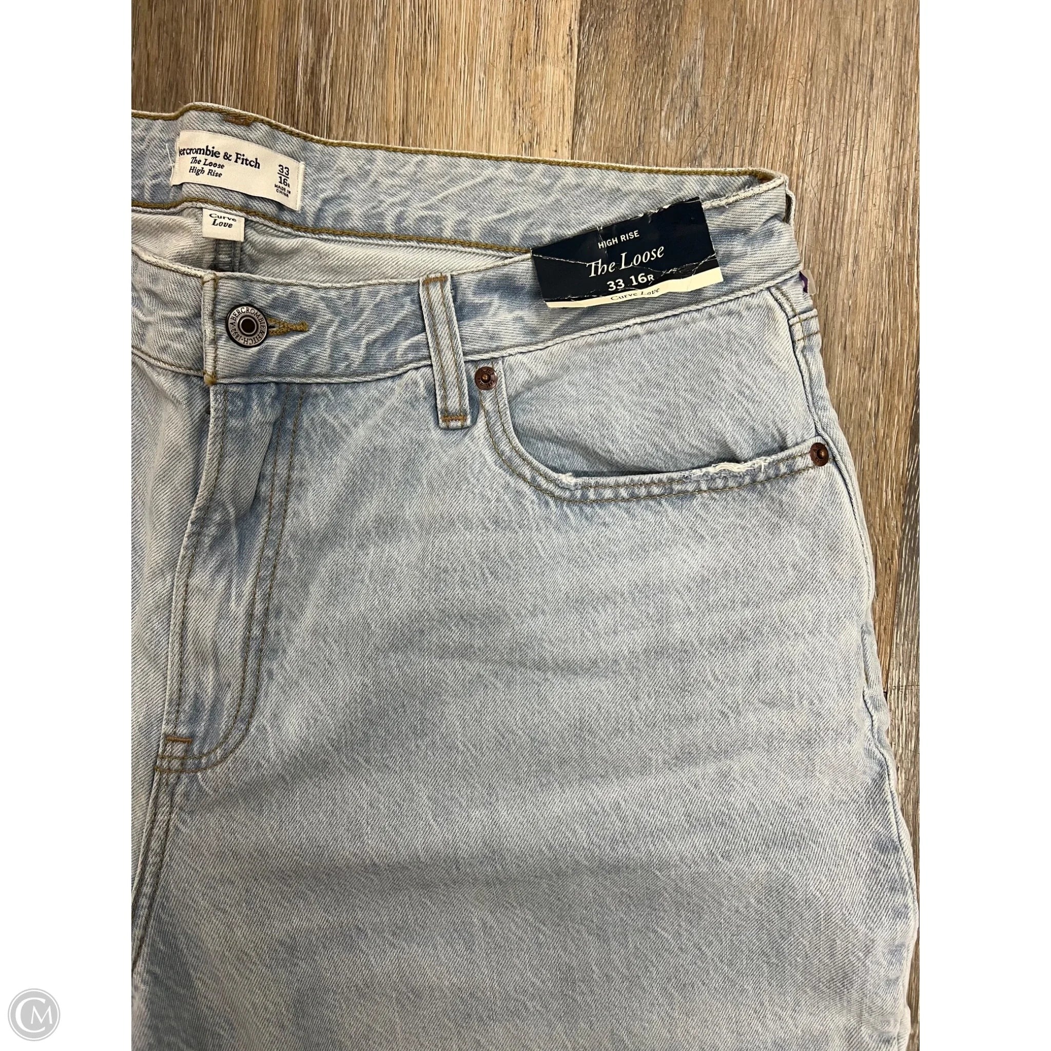 Jeans Boyfriend By Abercrombie And Fitch In Blue Denim, Size: 16