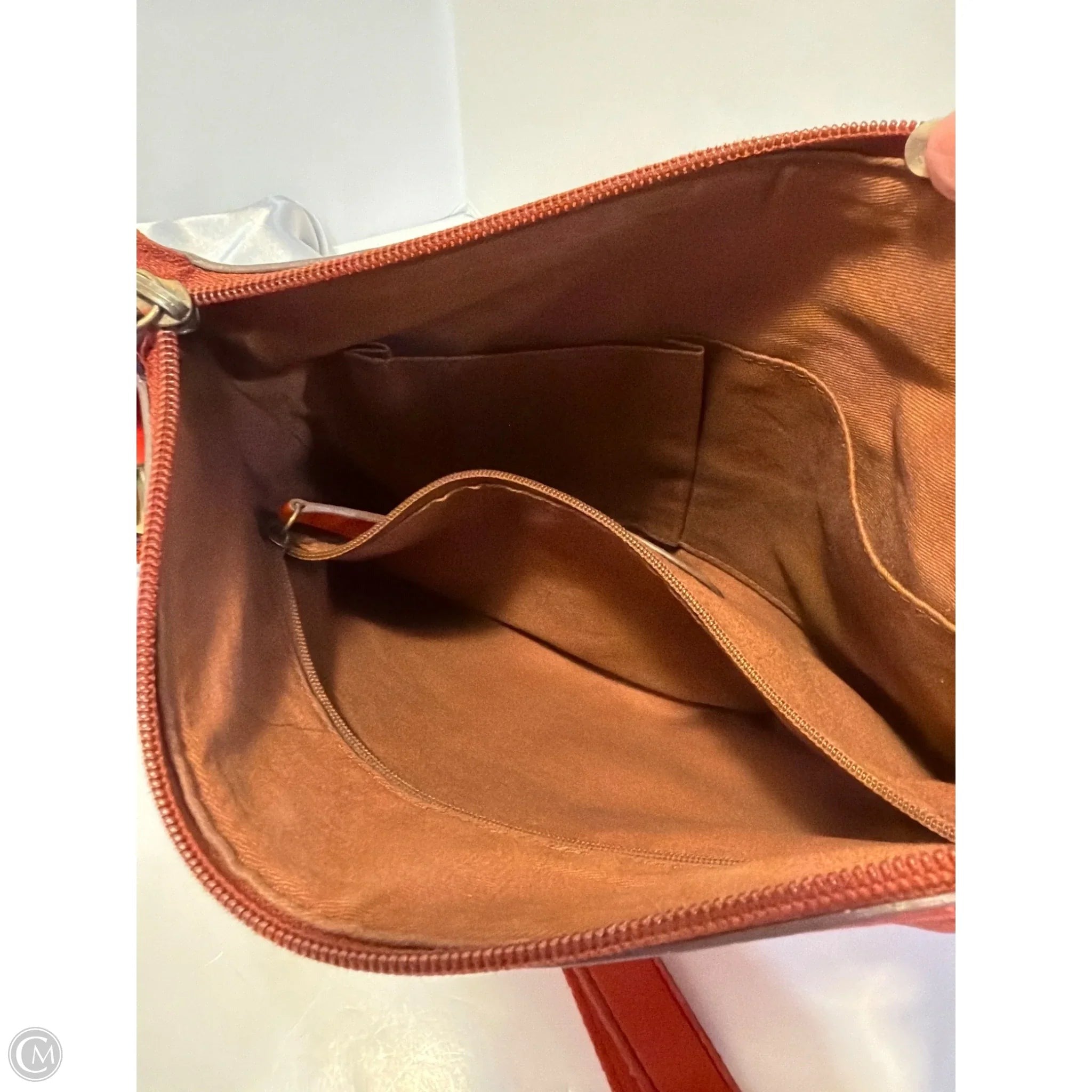 Crossbody Leather By Fossil, Size: Medium