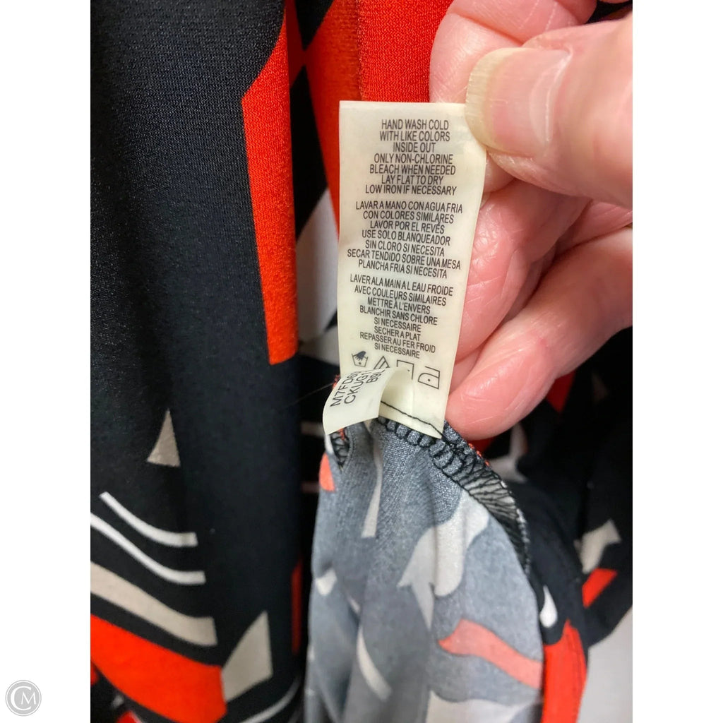 Dress Casual Maxi By Calvin Klein In Black & Red, Size: M