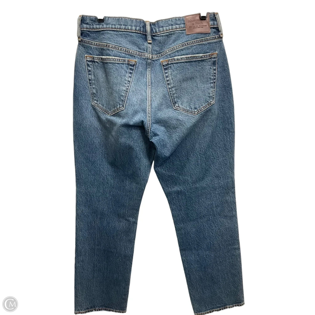 Jeans Straight By Abercrombie And Fitch In Blue Denim, Size: 10l