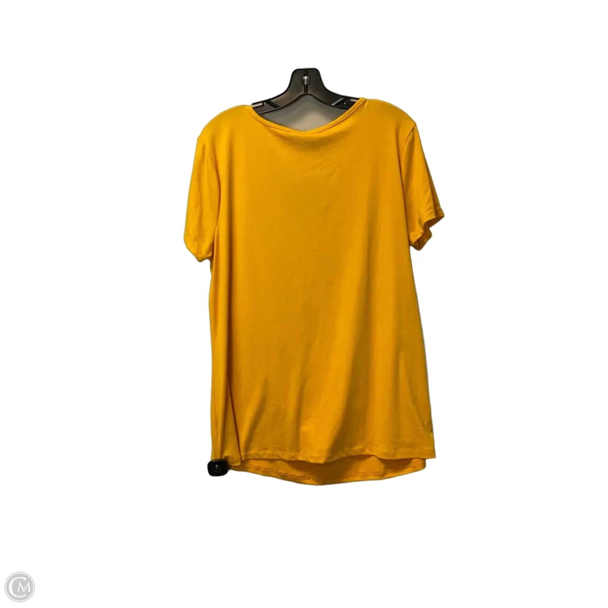 Top Short Sleeve By Clothes Mentor In Yellow, Size: 1x