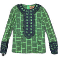 Top Ls Designer By Tory Burch In Blue & Green, Size: S