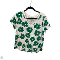 Top Short Sleeve By Sonoma In Cream & Green, Size: L