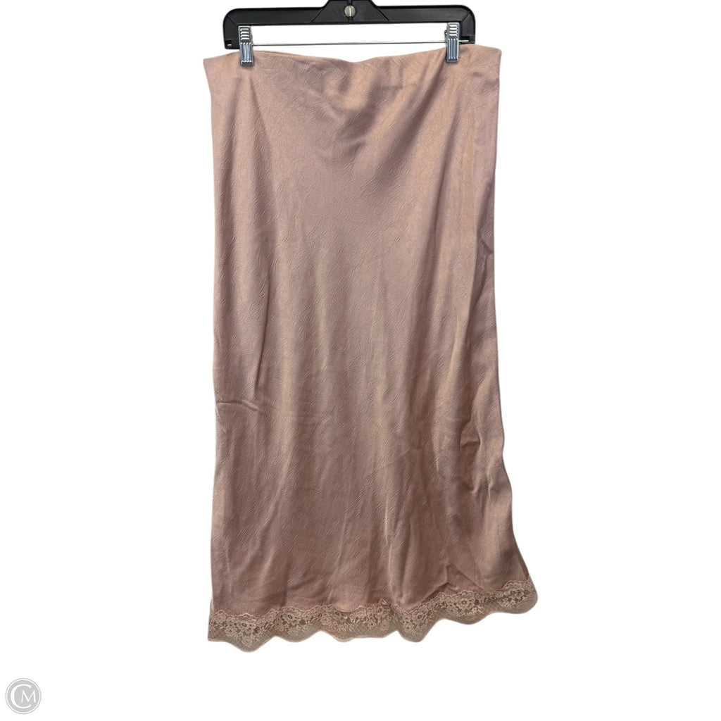 Skirt Maxi By A New Day In Rose Gold, Size: L
