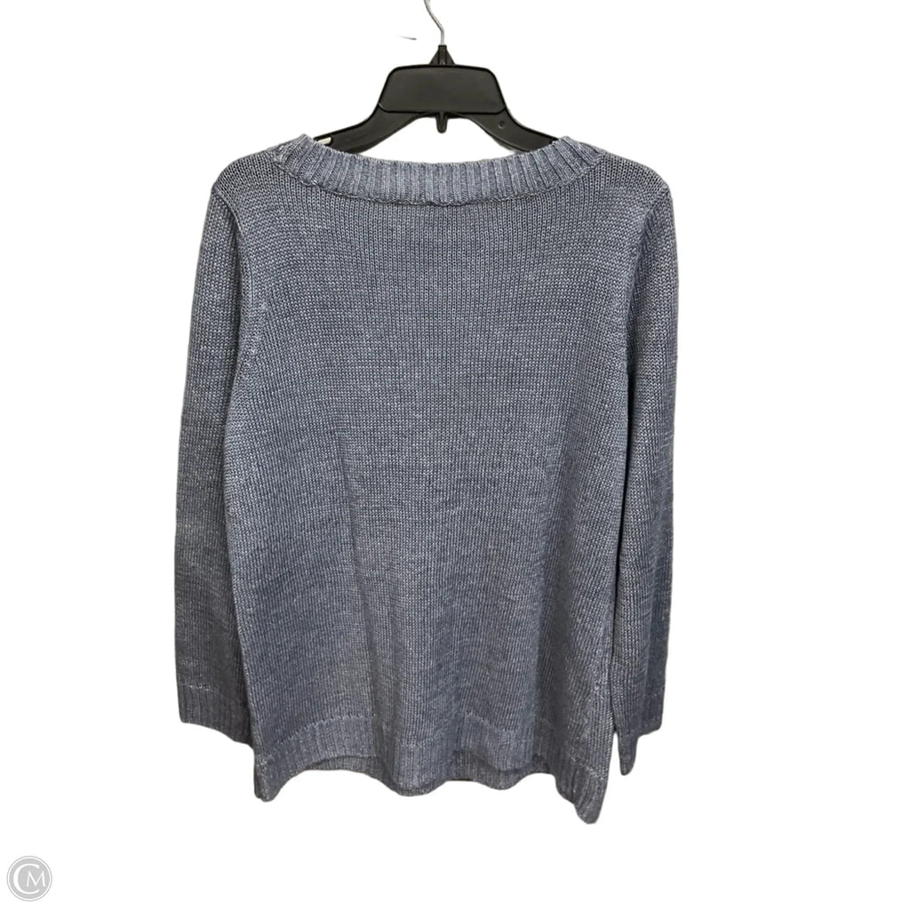 Top Long Sleeve By Talbots In Blue, Size: L