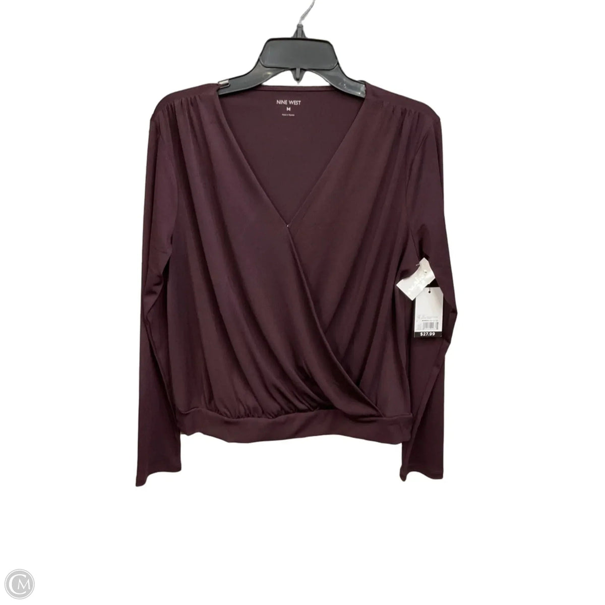 Top Long Sleeve By Nine West In Purple, Size: M