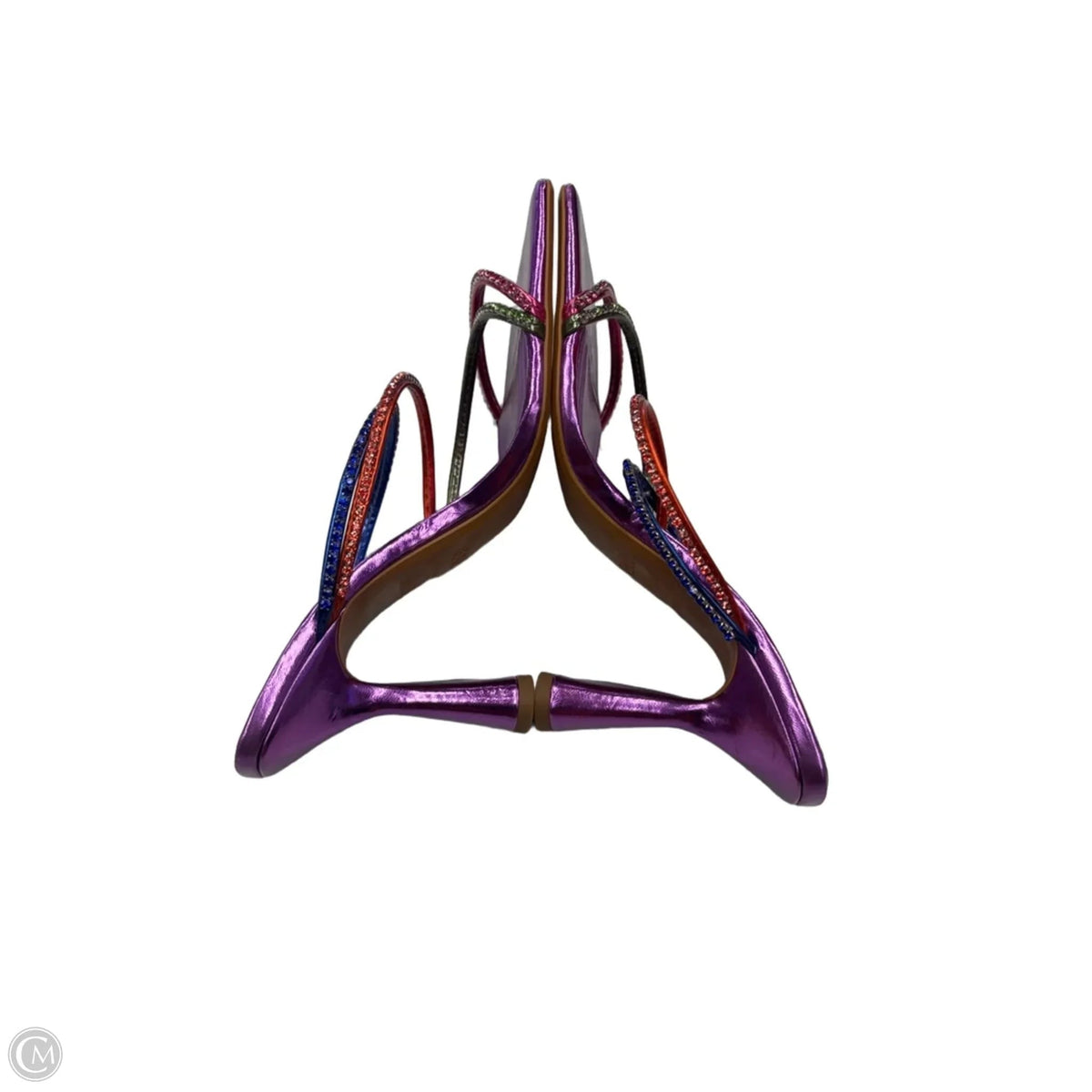 Sandals Heels Kitten By Zara In Purple, Size: 6.5