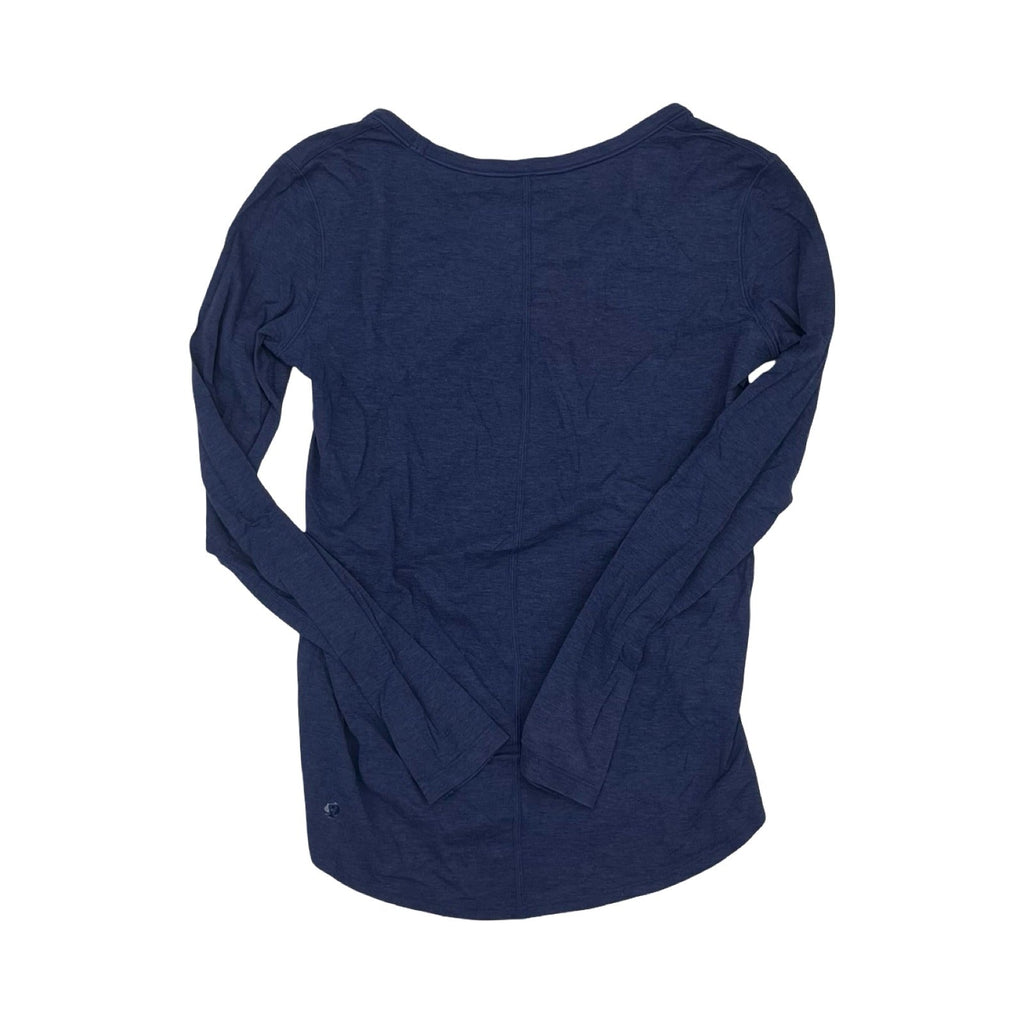 Athletic Top Ls Collar By Lululemon In Navy, Size:S